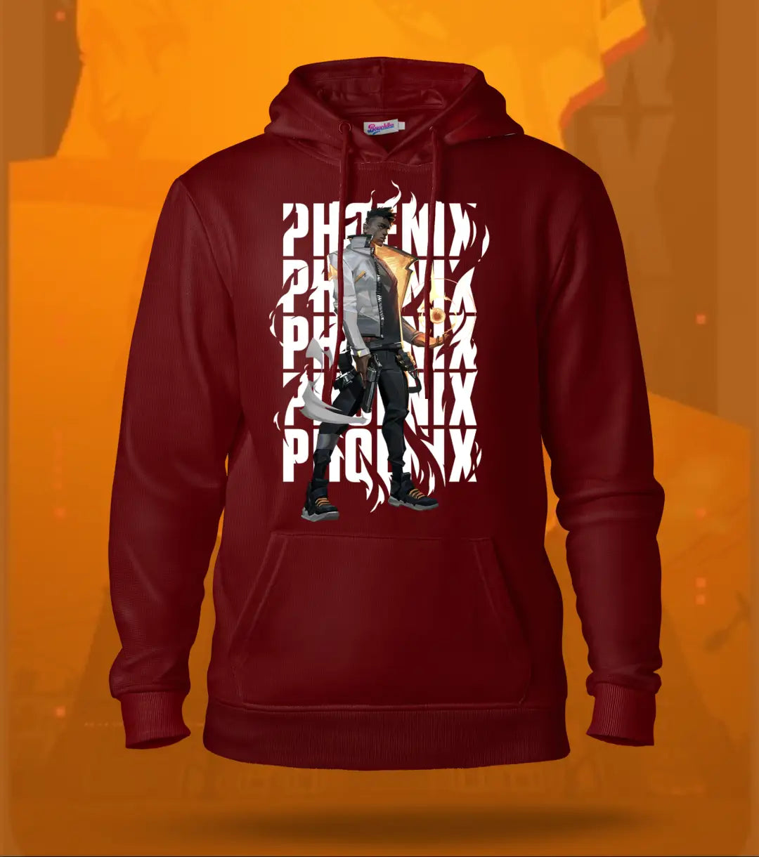 Phoenix | Valorant – Blazing Rebirth Regular Hoodie - Maroon / XS - Valorant