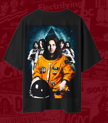 Pink Floyd Space Astronaut Band Graphic Oversized T-Shirt - Black