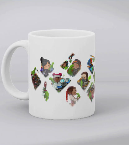 Apex Legends Nessie Sticker Ceramic Gaming Mug | Cute Legends Coffee Mug | White & Black