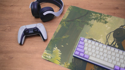 Robot with Flower Mousepad