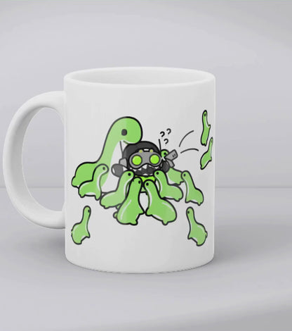 Cute Apex Legends Nessie Ceramic Gaming Mug | Premium Coffee Mug for Gamers | White & Black
