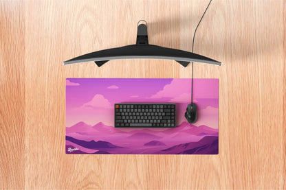 Purple Sunset Mountains Mousepad - M 60x 30 Cm
