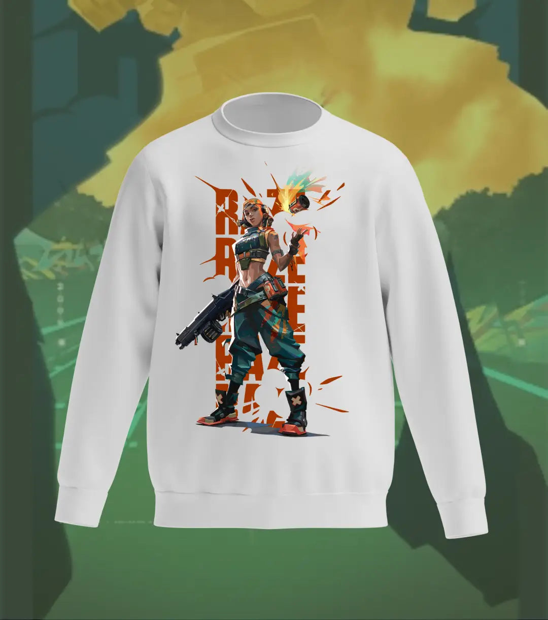 Raze Boom Burst Sweatshirt – Valorant Edition - Gray / Regular / XS - Valorant