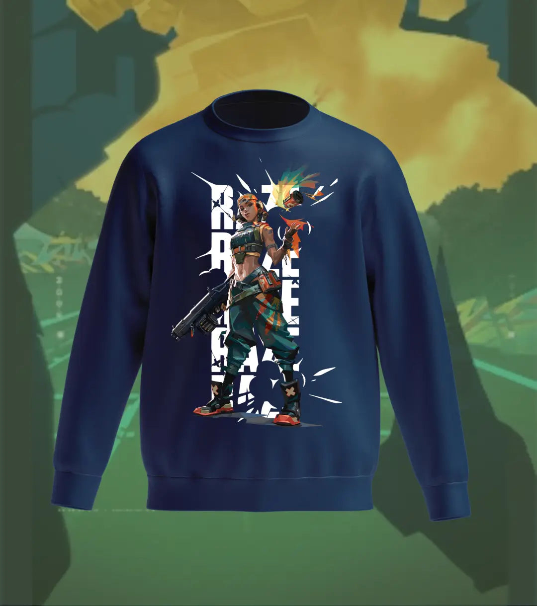Raze Boom Burst Sweatshirt – Valorant Edition - Navy / Regular / XS - Valorant