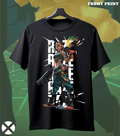 Raze - Boom Mode Valorant T Shirt | Loud & Legendary Tee - Front Only / Black / S - Valorant