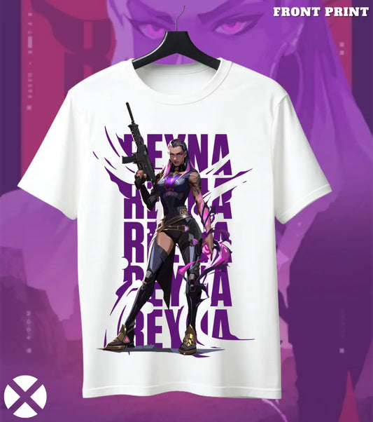 Reyna - Empress Mode Valorant T Shirt | Dominate Every Duel Tee - Front / White / S - Valorant