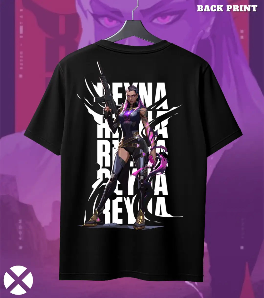 Reyna - Empress Mode Valorant T Shirt | Dominate Every Duel Tee - Front / Black / S - Valorant