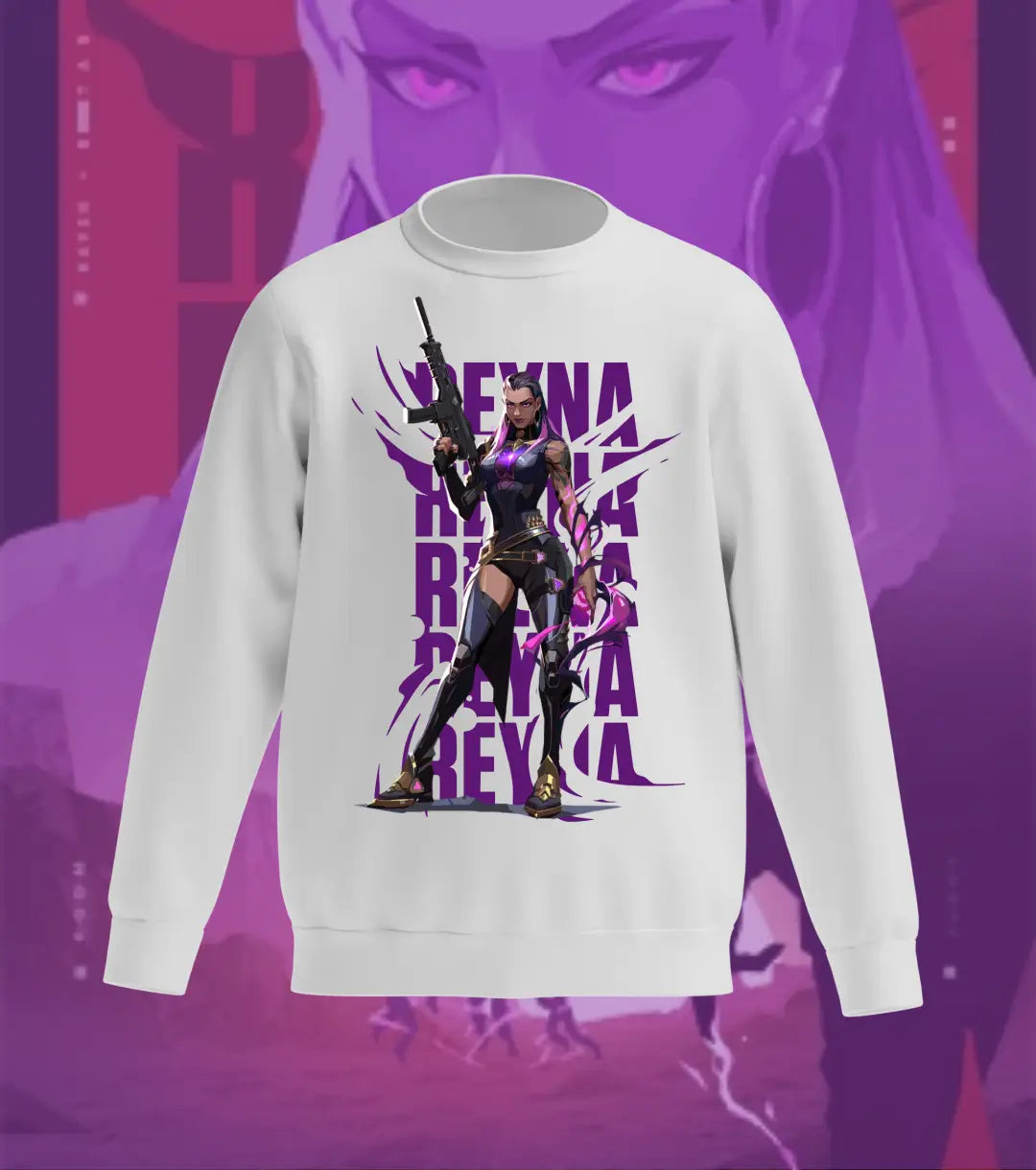 Reyna Soul Stealer Sweatshirt – Valorant Edition - Gray / Regular / XS - Valorant