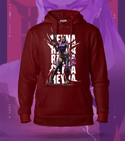 Reyna | Valorant – Empress of Shadows Regular Hoodie - Front (Single Print) / Maroon / XS - Valorant