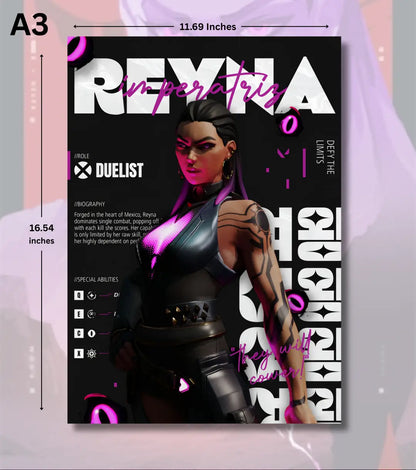 Reyna Valorant Poster – Empress Energy Wall Art | Own the Room in Style - A3 - Valorant