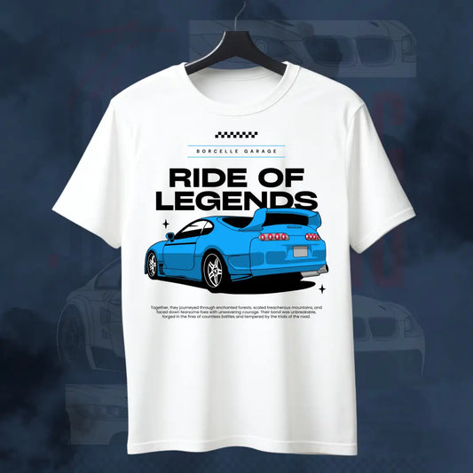 RIDE OF LEGENDS – JDM Supra Tee - White / S - Automotive