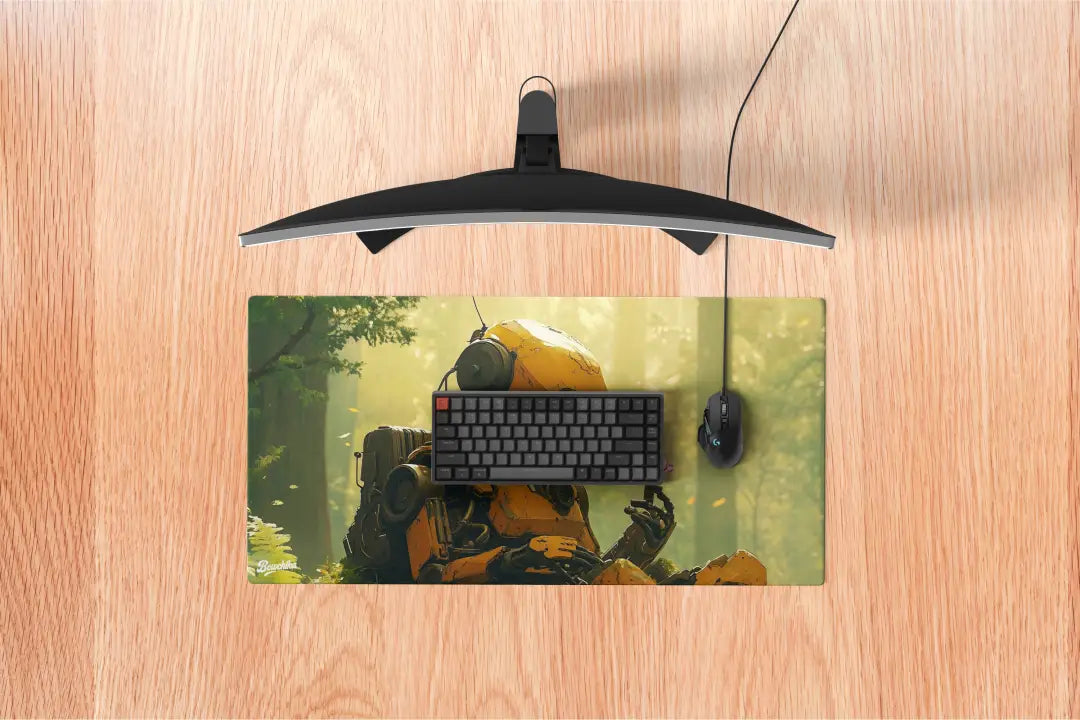 Robot with Flower Mousepad - M 60x 30 Cm