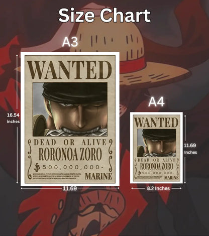 Roronoa Zoro – One Piece Wanted Poster - One Piece
