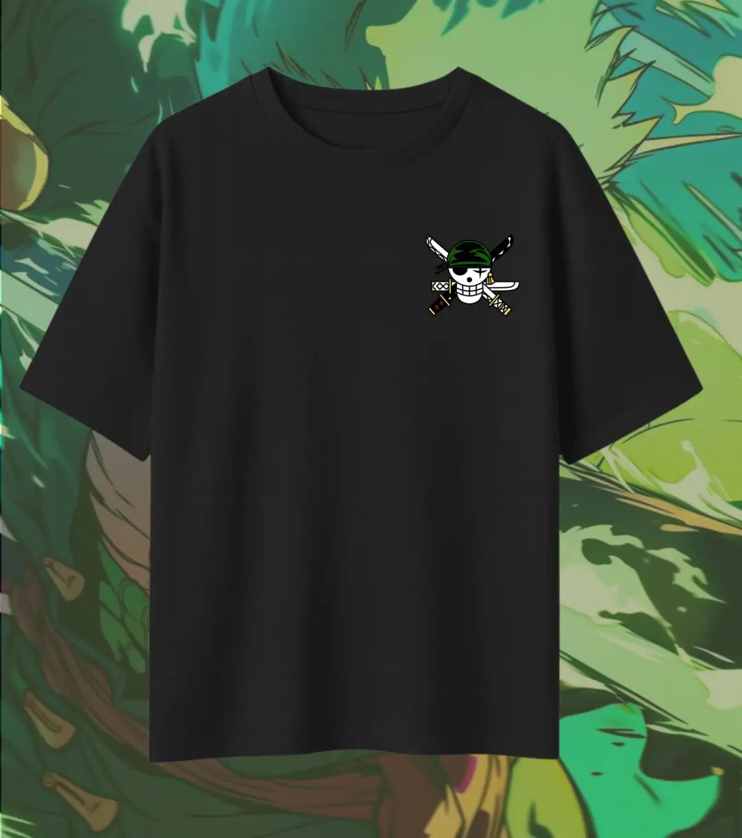 Roronoa Zoro Oversized T-Shirt – Three Sword Style Anime Tee | Kaido Dragon Battle Print Streetwear - One Piece