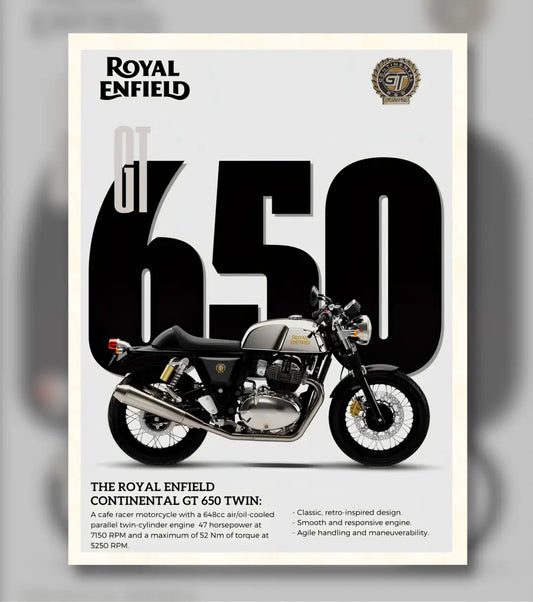 Royal Enfield Continental GT 650 Poster - A4 / Unframed - Automotive