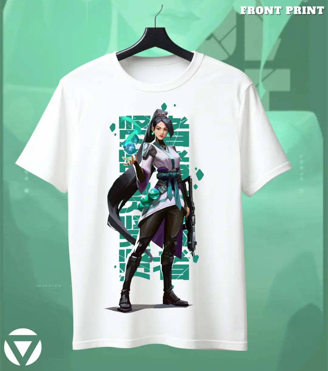 Sage - Guardian Calm Valorant T Shirt | Heal & Dominate Tee - Front Only / White / S - Valorant