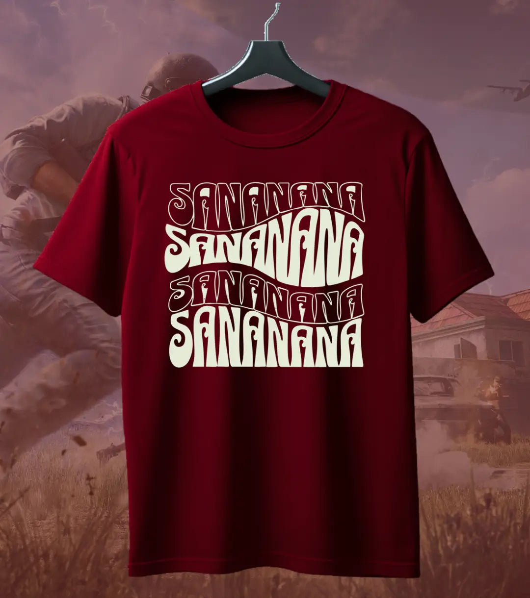 SANANANA OG Legacy BGMI T-Shirt | PUBG Meme Graphic Tee - Maroon / S - BGMI/PUBG