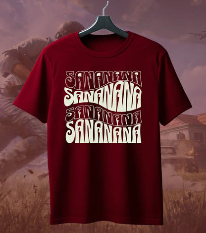 SANANANA OG Legacy BGMI T-Shirt | PUBG Meme Graphic Tee - Maroon / S - BGMI/PUBG