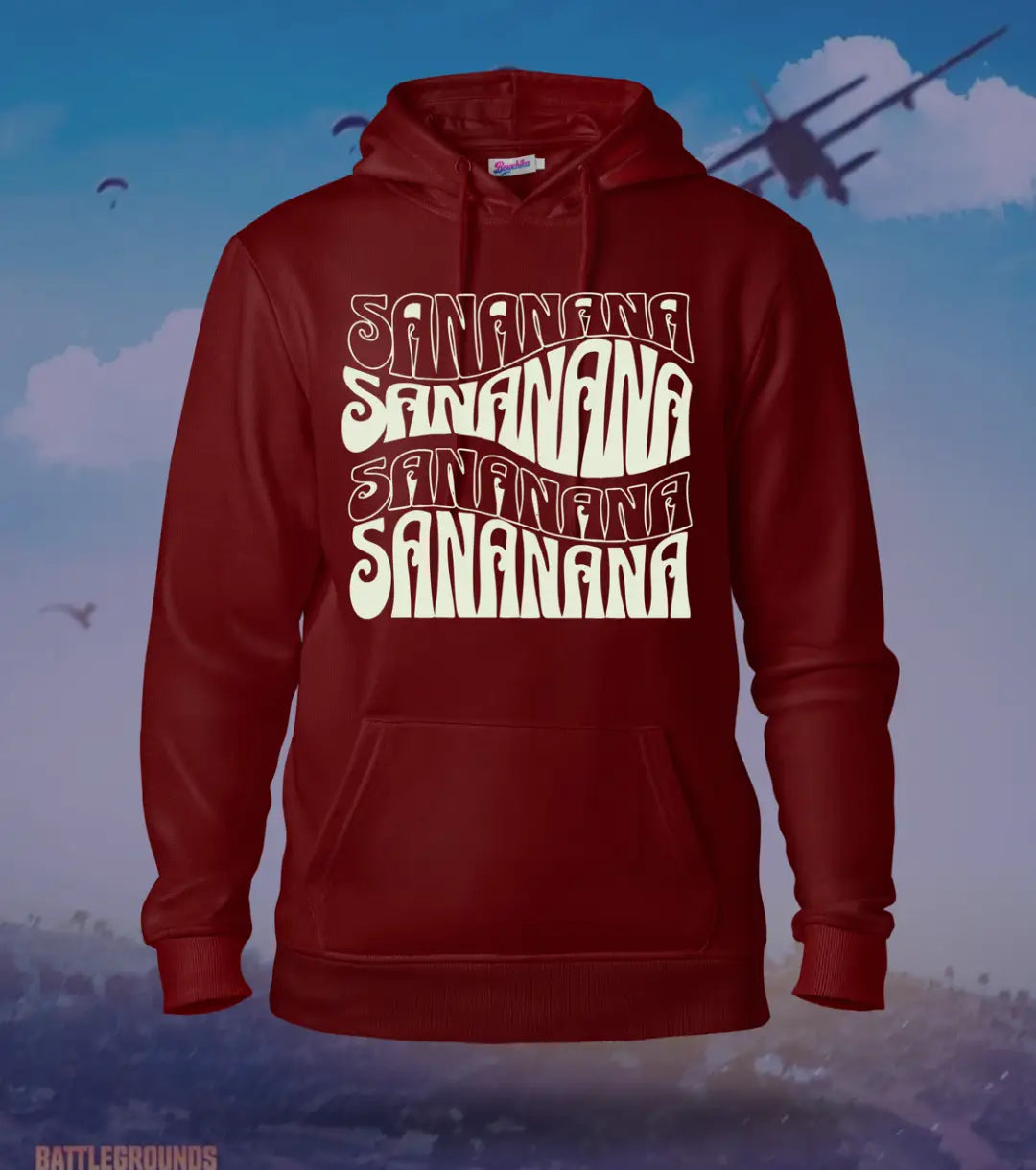 SANANANA – OG Legacy Hoodie | 300 GSM Brushed Fleece - Maroon / XS / Regular - BGMI/PUBG
