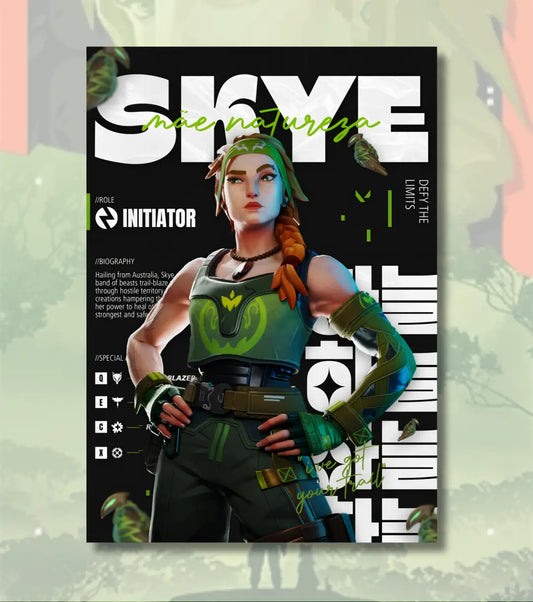 Skye Valorant Poster – Nature’s Guardian Wall Art | Fresh Energy for Gamer Spaces - Valorant