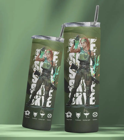 Skye Valorant Tumbler – Nature’s Resolve | Hydration On Command - Valorant