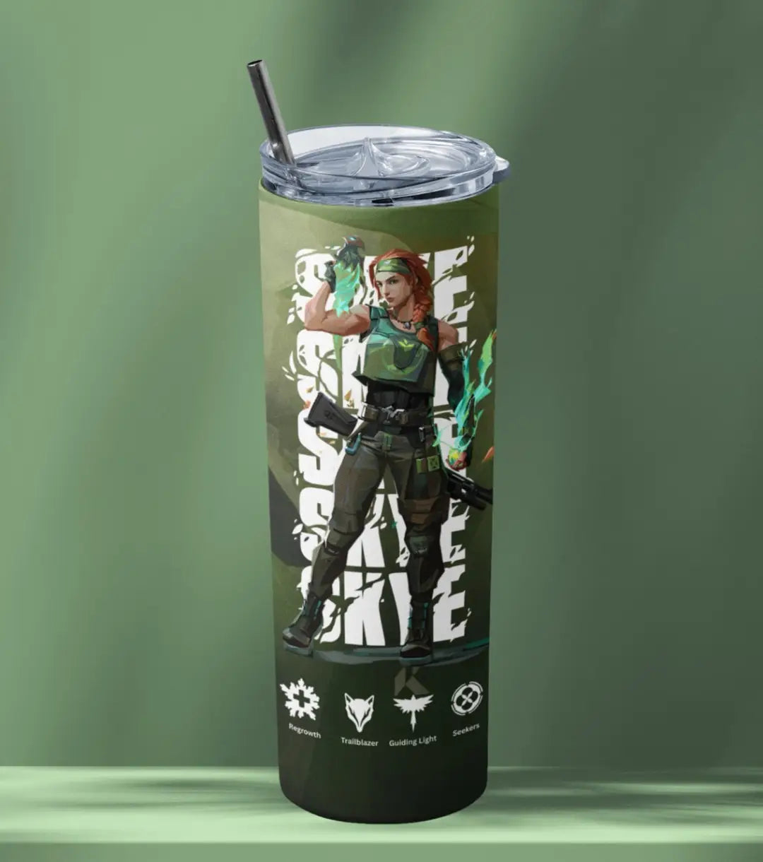 Skye Valorant Tumbler – Nature’s Resolve | Hydration On Command - Valorant
