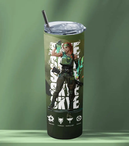 Skye Valorant Tumbler – Nature’s Resolve | Hydration On Command - Valorant