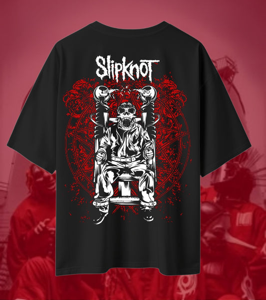 Slipknot Skeleton Throne Graphic Oversized T-Shirt