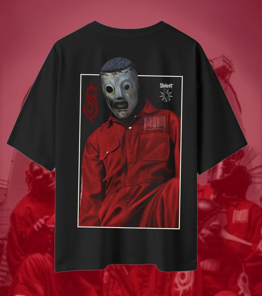 Slipknot Red Mask Portrait Graphic Oversized T-Shirt
