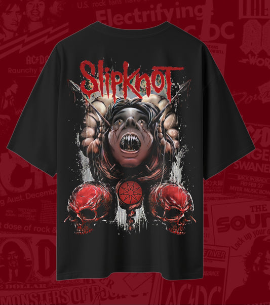 Slipknot Screaming Skull Graphic Oversized T-Shirt