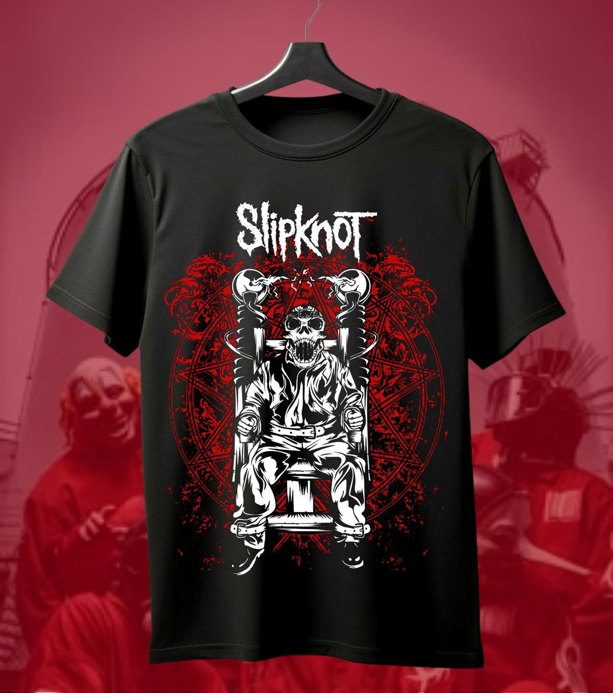 Slipknot Throne Character Graphic Regular T-Shirt black front
