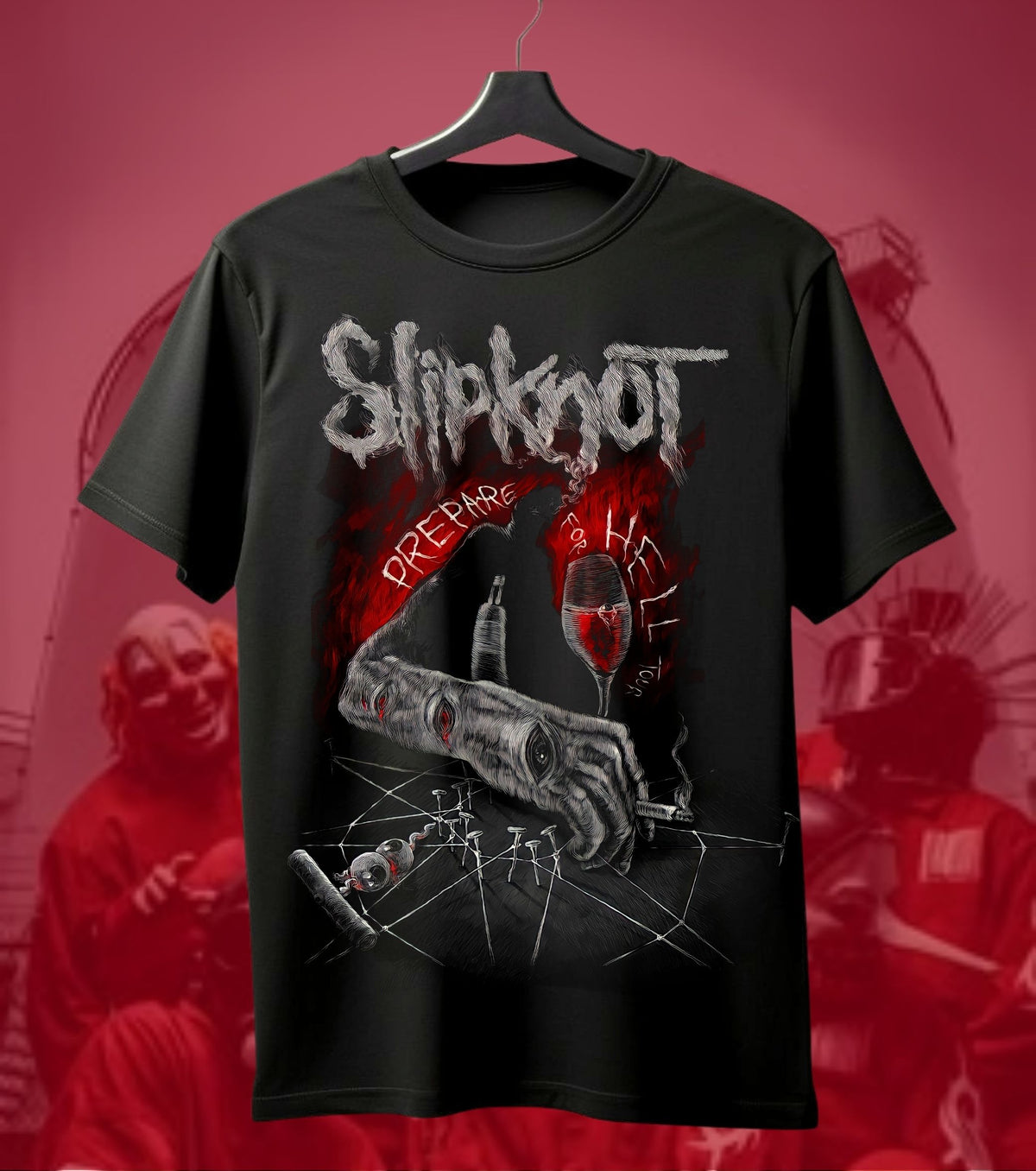 Slipknot Prepared for Hell Graphic Regular T-Shirt black front