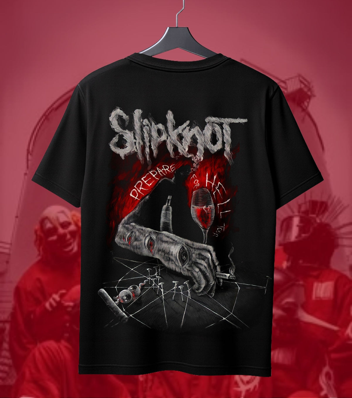 Slipknot Prepared for Hell Graphic Regular T-Shirt black back
