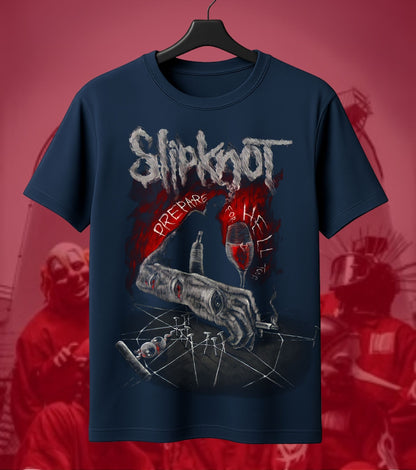 Slipknot Prepared for Hell Graphic Regular T-Shirt navy front