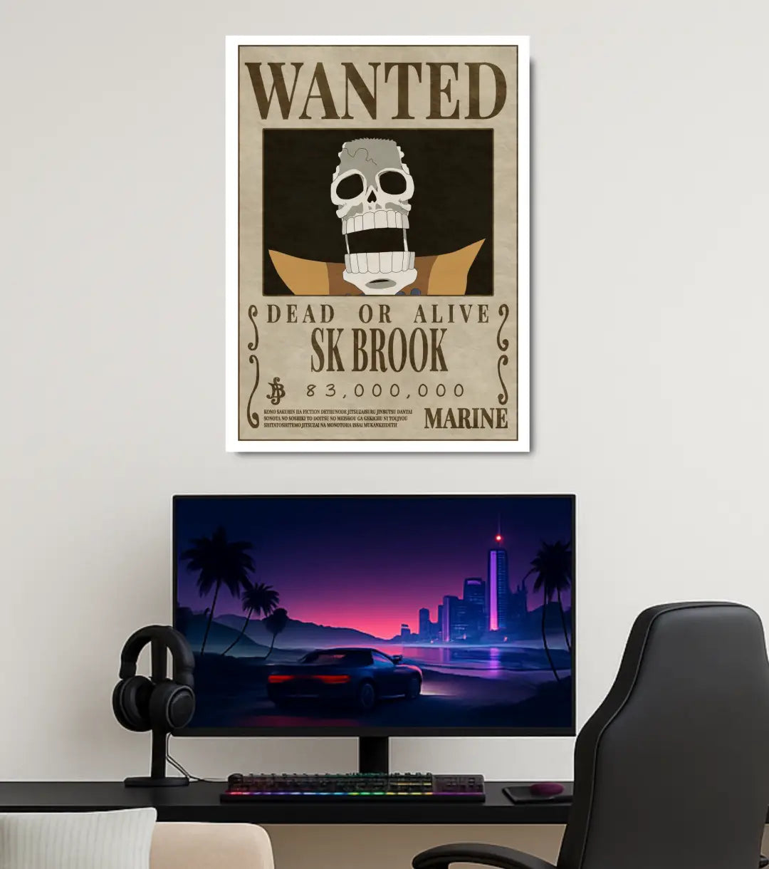 Soul King Brook – One Piece Wanted Poster - One Piece