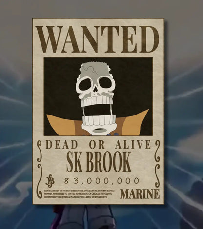 Soul King Brook – One Piece Wanted Poster - One Piece