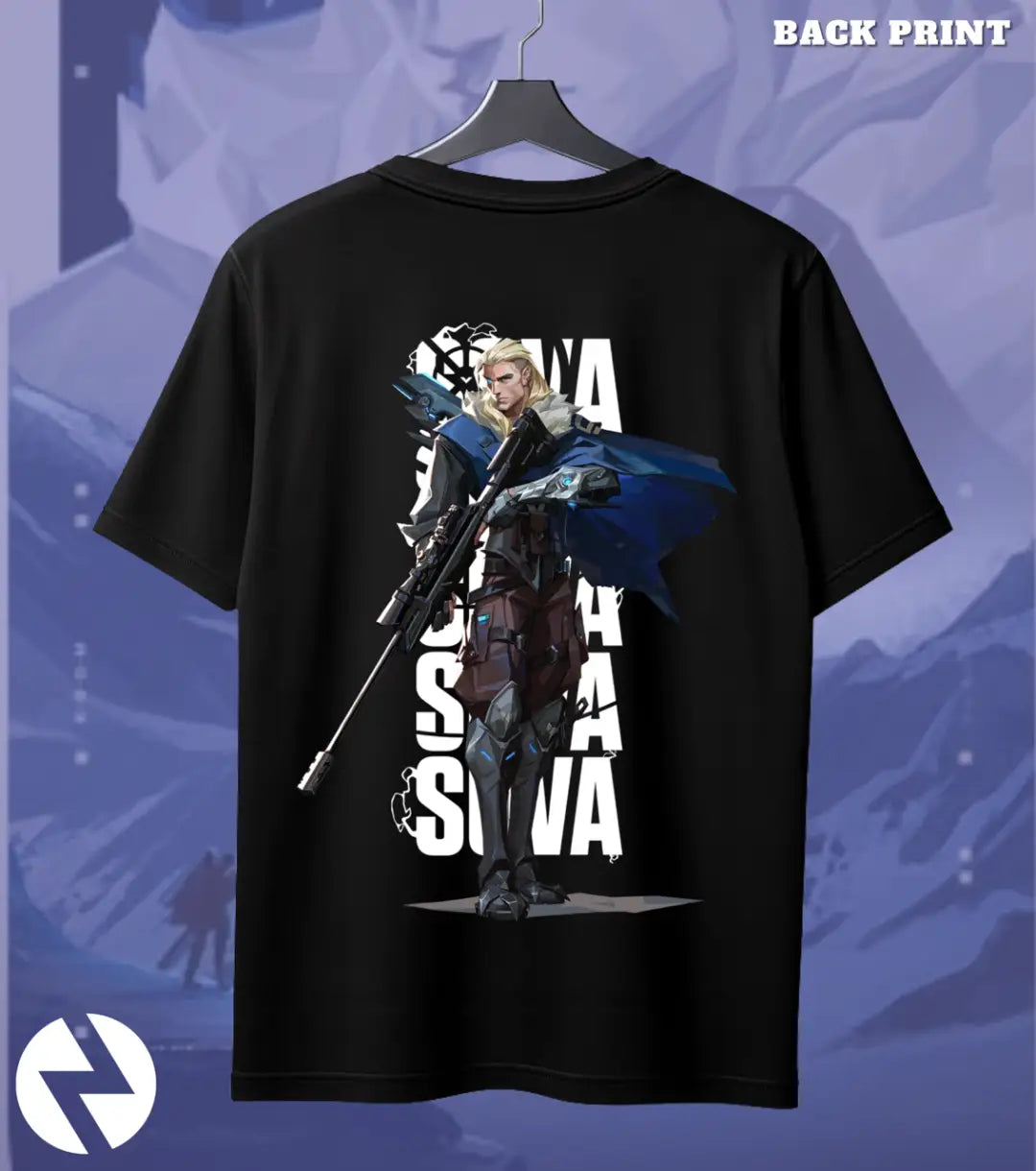 Sova - Recon Vision Valorant T Shirt | See First Tee - Back (Dual Print) Black / S - Valorant