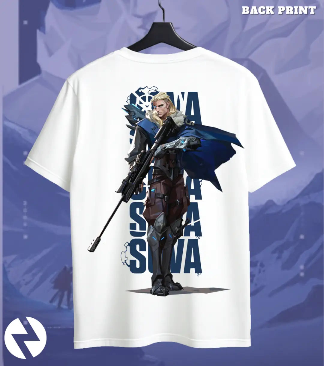 Sova - Recon Vision Valorant T Shirt | See First Tee - Back (Dual Print) White / S - Valorant