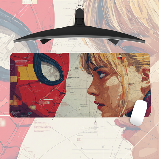 Spider Duo Art Desk Mat – Spider-Man x Gwen Design Mouse Pad
