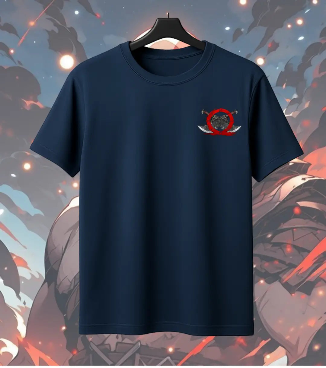 Spartan Warrior Graphic Oversized T-Shirt – Bold Mythic Fighter Streetwear T-Shirt - God of War
