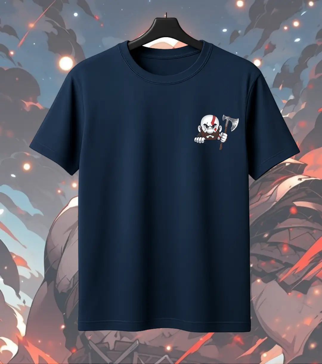 Super Badass Gods Graphic Oversized T-Shirt – Warrior Cartoon Gamer Streetwear T-Shirt - God of War