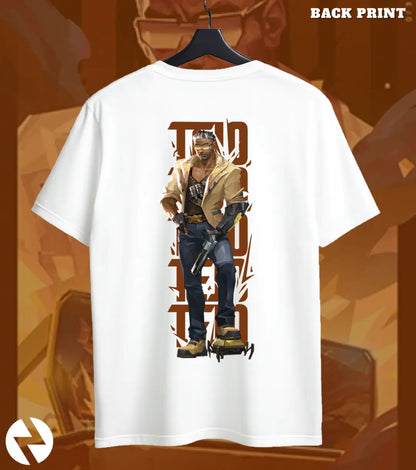 Tejo - Street Enforcer Valorant T Shirt | Controlled Chaos Tee - Back (Dual Print) / White / S - Valorant