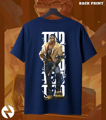 Tejo - Street Enforcer Valorant T Shirt | Controlled Chaos Tee - Back (Dual Print) / Navy / S - Valorant