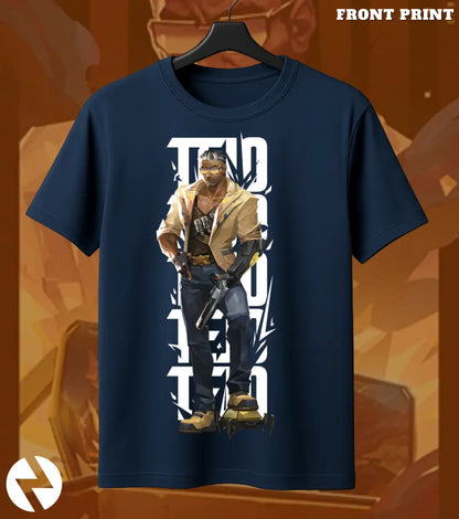 Tejo - Street Enforcer Valorant T Shirt | Controlled Chaos Tee - Front Only / Navy / S - Valorant