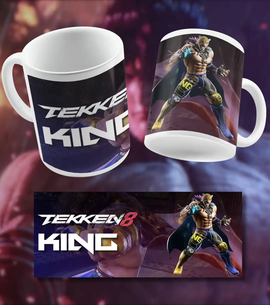 Tekken 8 King Gaming Mug | Premium Ceramic Coffee Mug - White Mug - Mug