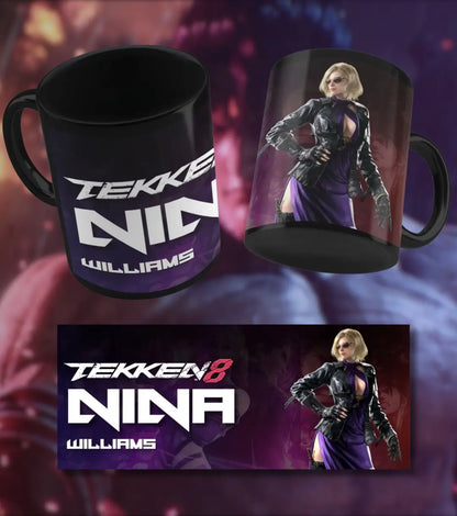 Tekken 8 Nina Williams Gaming Mug | Premium Ceramic Coffee Mug - Black Mug - Mug