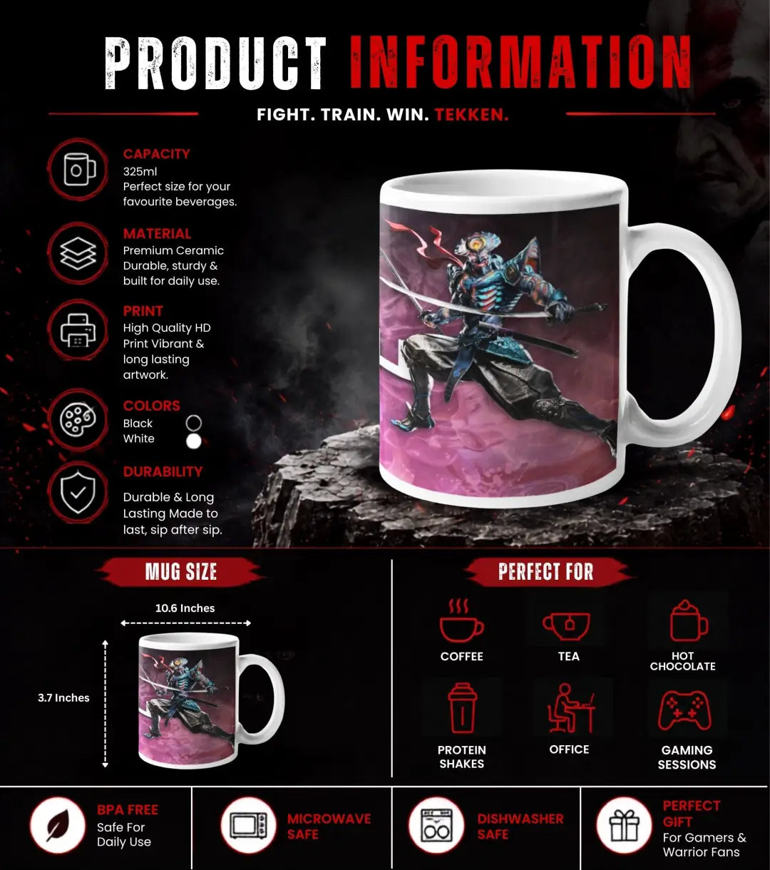 Tekken 8 Yoshimitsu Gaming Mug | Premium Ceramic Coffee Mug - Mug