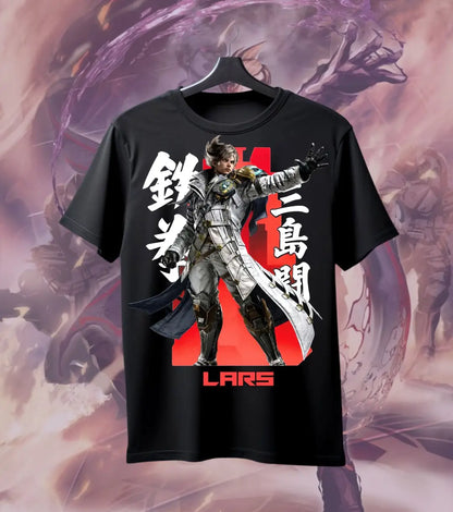 Tekken Lars Alexandersson Graphic T-Shirt for Men | Electric Warrior Gaming Tee | Premium Cotton Gamer T-Shirt - Front