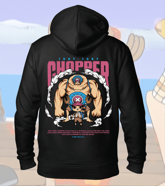 Tony Tony Chopper One Piece Hoodie – Monster Transform Design - Black / XS - One Piece