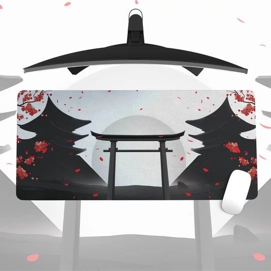 Torii Sunset Desk Mat – Japanese Aesthetic Mouse Pad